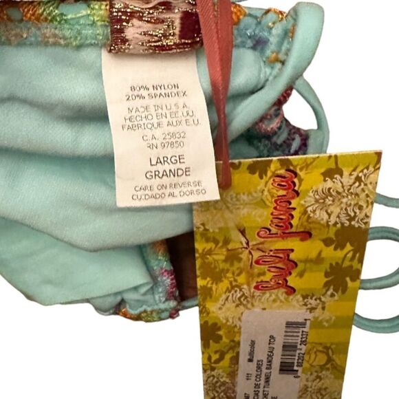 Luli Fama Caricias de‎ Colores Bikini Top nwt - Picture 5 of 5